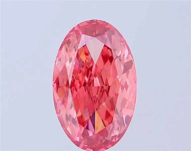 5.07ct Oval Lab Grown Diamond (Colour Fancy Vivid Pink, Clarity VS1, IGI Certified)