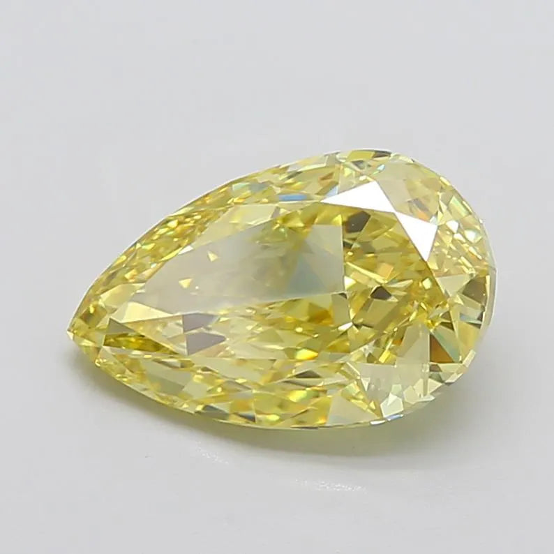 5.07ct Pear Lab Grown Diamond (Colour Fancy Intense Yellow, Clarity VVS2, IGI Certified)