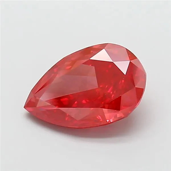 5.08ct Pear Lab Grown Diamond (Colour Fancy Vivid Red, Clarity VS1, IGI Certified)