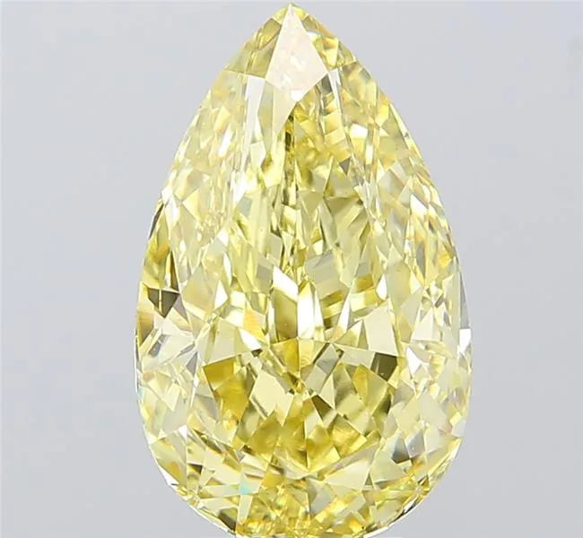 5.09ct Pear Lab Grown Diamond (Colour Fancy Intense Yellow, Clarity VS1, IGI Certified)
