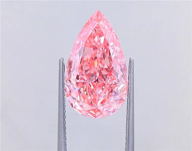 5.09ct Pear Lab Grown Diamond (Colour Fancy Vivid Pink, Clarity VS2, IGI Certified)