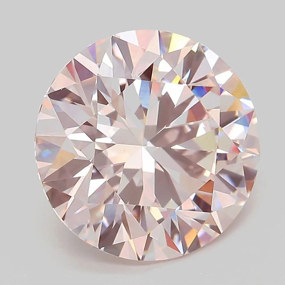 5.09ct Round Lab Grown Diamond (Colour Fancy Light Pink, Clarity VS1, Cut ID, IGI Certified)