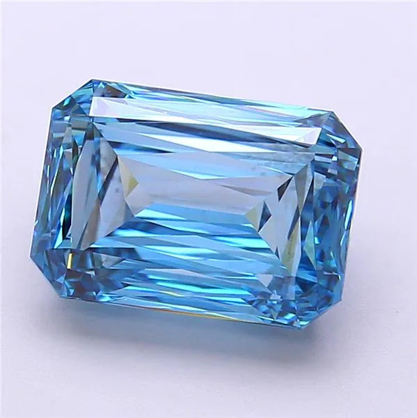 5.10ct Radiant Lab Grown Diamond (Colour Fancy Vivid Blue, Clarity VS2, IGI Certified)