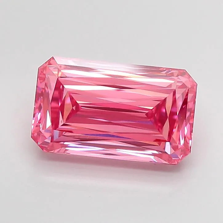5.12ct Radiant Lab Grown Diamond (Colour Fancy Vivid Pink, Clarity VVS2, IGI Certified)