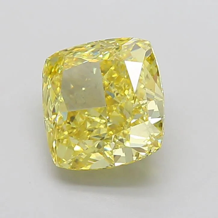 5.16ct Cushion modified Lab Grown Diamond (Colour Fancy Vivid Yellow, Clarity VS2, IGI Certified)