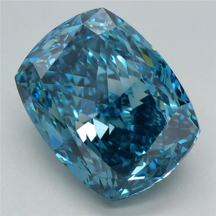 5.21ct Cushion modified Lab Grown Diamond (Colour Fancy Vivid Blue, Clarity VS1, IGI Certified)