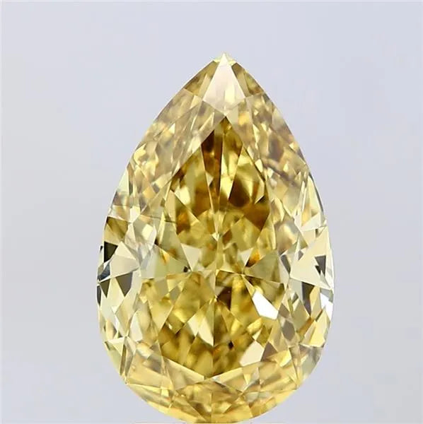 5.22ct Pear Lab Grown Diamond (Colour Fancy Intense Yellow, Clarity VS2, IGI Certified)