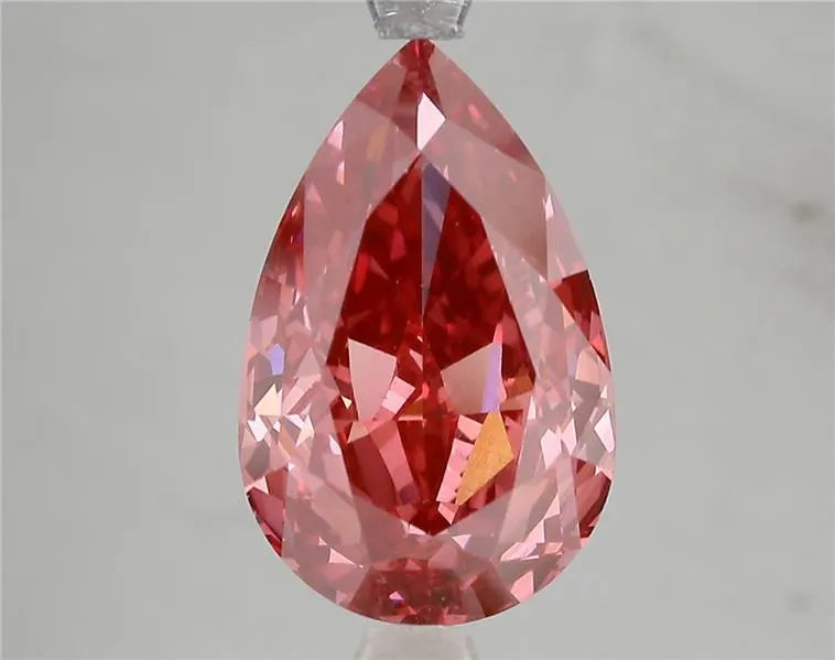 5.24ct Pear Lab Grown Diamond (Colour Fancy Vivid Pink, Clarity VVS2, IGI Certified)
