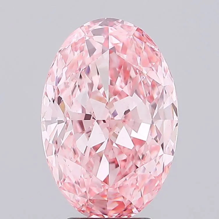5.50ct Oval Lab Grown Diamond (Colour Fancy Vivid Pink, Clarity VS1, IGI Certified)