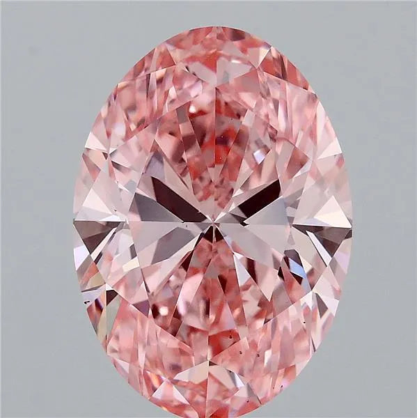 5.50ct Oval Lab Grown Diamond (Colour Fancy Vivid Pink, Clarity VS2, IGI Certified)
