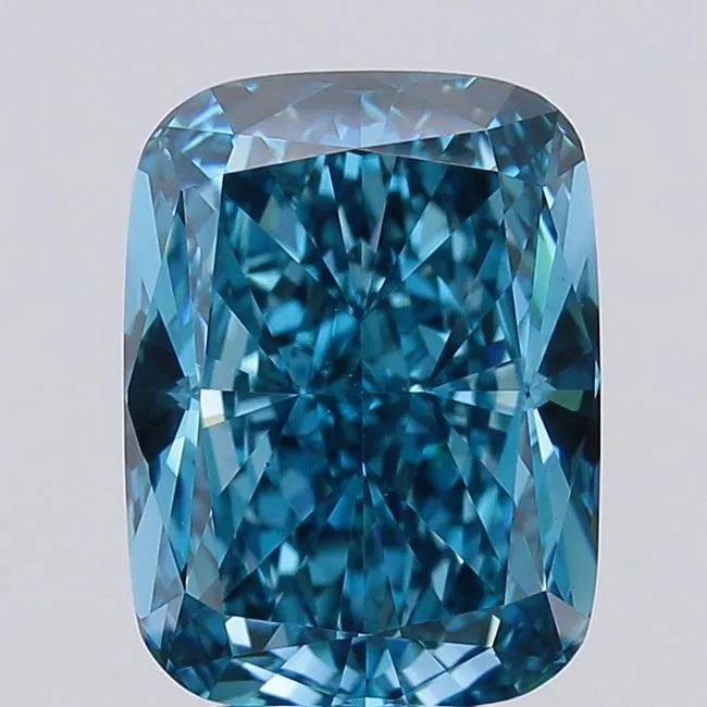 5.51ct Cushion modified Lab Grown Diamond (Colour Fancy Vivid Blue, Clarity VVS2, IGI Certified)