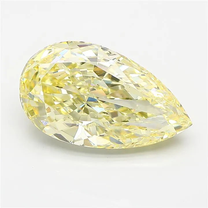 5.52ct Pear Lab Grown Diamond (Colour Fancy Yellow, Clarity VVS2, IGI Certified)