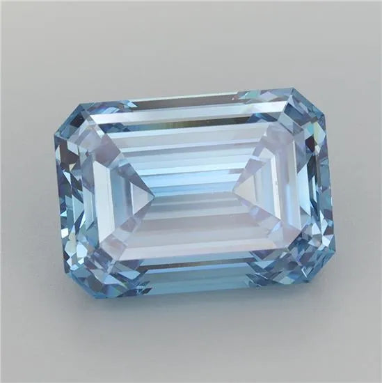 5.53ct Emerald Lab Grown Diamond (Colour Fancy Vivid Blue, Clarity VS1, IGI Certified)