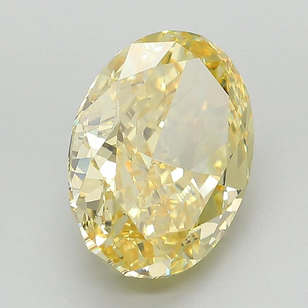 5.56ct Oval Lab Grown Diamond (Colour Fancy Vivid Yellow, Clarity VS1, IGI Certified)