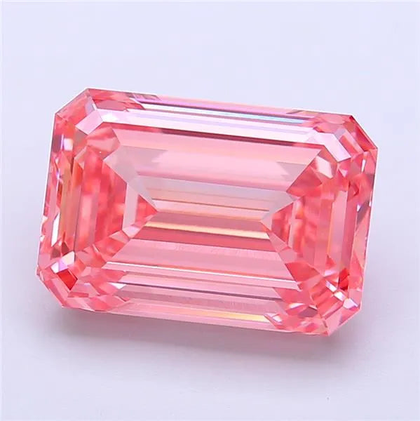 5.62ct Emerald Lab Grown Diamond (Colour Fancy Vivid Pink, Clarity VVS2, IGI Certified)