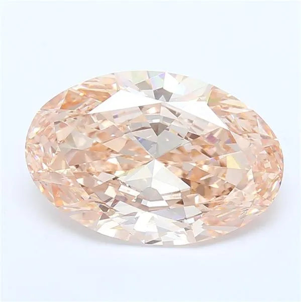 5.71ct Oval Lab Grown Diamond (Colour Fancy Intense Orangey Pink, Clarity VS1, IGI Certified)