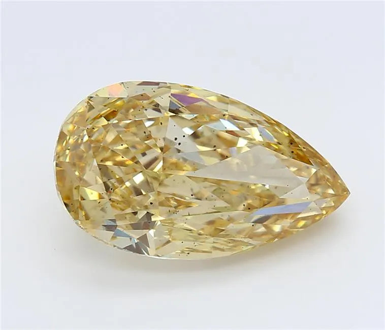 5.71ct Pear Lab Grown Diamond (Colour Fancy Vivid Yellow, Clarity SI1, IGI Certified)