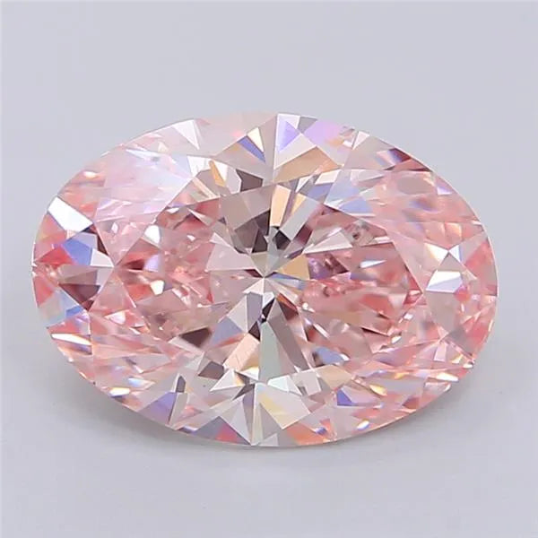 5.74ct Oval Lab Grown Diamond (Colour Fancy Intense Pink, Clarity VS1, Cut GD, IGI Certified)