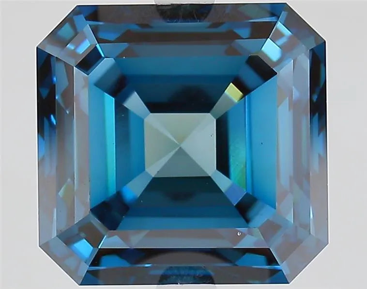 5.77ct Asscher Lab Grown Diamond (Colour Fancy Vivid Blue, Clarity VS1, IGI Certified)