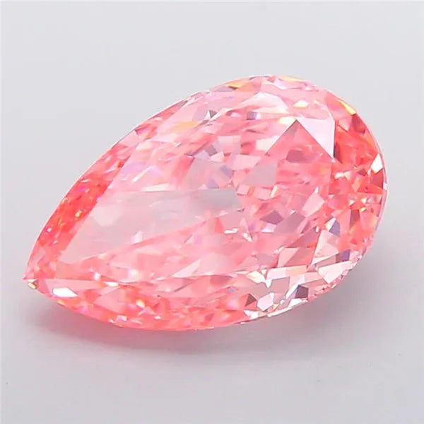 5.79ct Pear Lab Grown Diamond (Colour Fancy Vivid Pink, Clarity VVS2, IGI Certified)