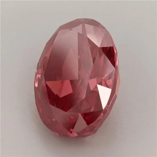 5.99ct Oval Lab Grown Diamond (Colour Fancy Vivid Red, Clarity VS1, IGI Certified)