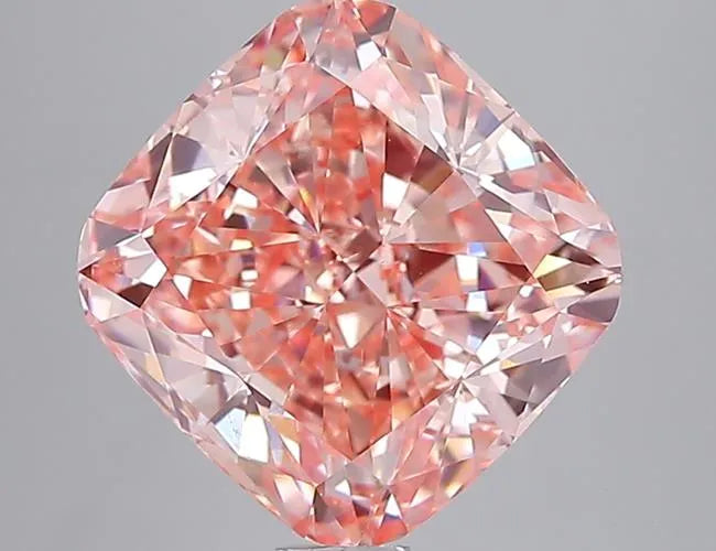 6.01ct Cushion modified Lab Grown Diamond (Colour Fancy Vivid Pink, Clarity VS1, IGI Certified)