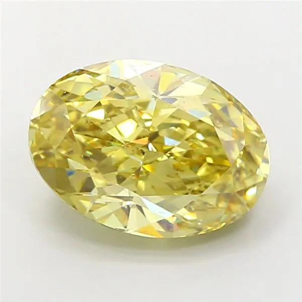 6.01ct Oval Lab Grown Diamond (Colour Fancy Intense Yellow, Clarity VS2, IGI Certified)