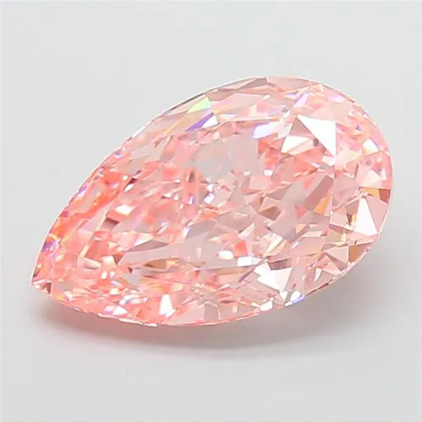6.01ct Pear Lab Grown Diamond (Colour Fancy Vivid Pink, Clarity VVS2, IGI Certified)