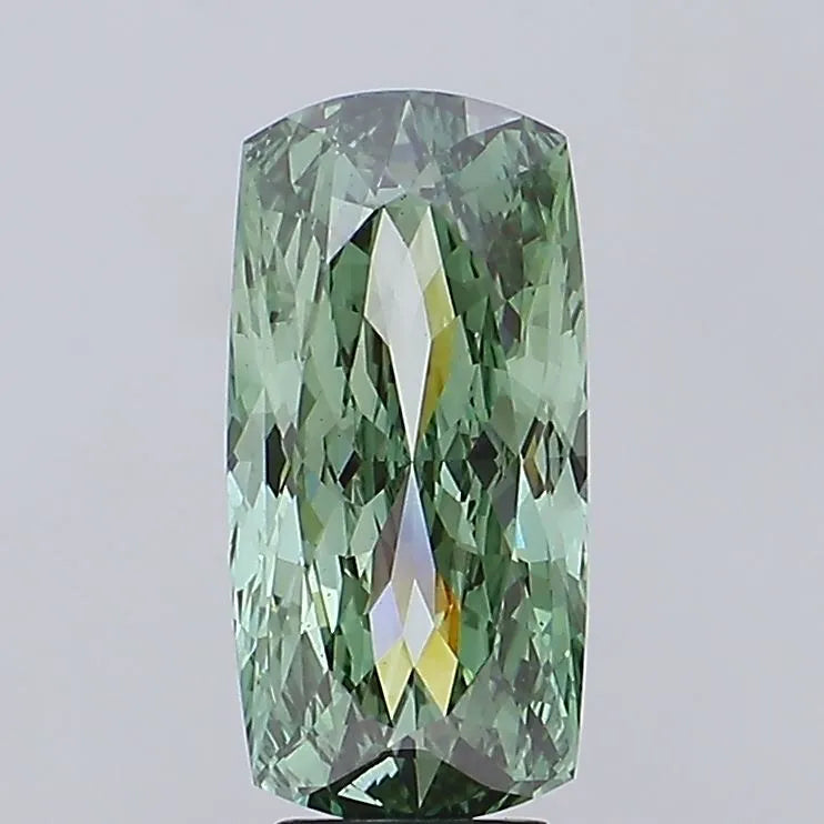 6.02ct Cushion Lab Grown Diamond (Colour Fancy Vivid Green, Clarity VS1, IGI Certified)