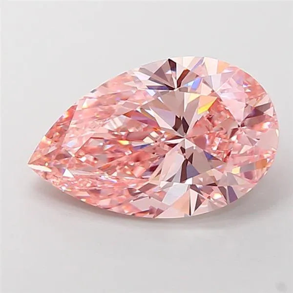 6.02ct Pear Lab Grown Diamond (Colour Fancy Vivid Pink, Clarity VVS2, IGI Certified)