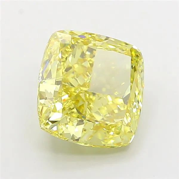 6.05ct Cushion modified Lab Grown Diamond (Colour Fancy Vivid Yellow, Clarity VS1, IGI Certified)