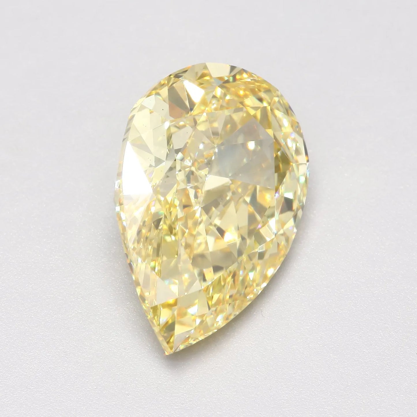 6.05ct Pear Lab Grown Diamond (Colour Fancy Vivid Yellow, Clarity VS1, IGI Certified)
