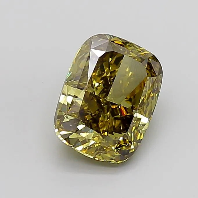 6.06ct Cushion modified Lab Grown Diamond (Colour Fancy Gray Yellow, Clarity VVS2, IGI Certified)