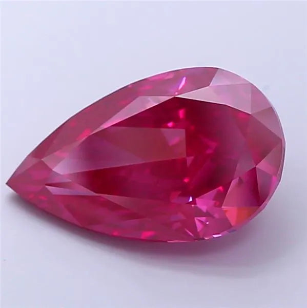6.10ct Pear Lab Grown Diamond (Colour Fancy Vivid Reddish Pink, Clarity VS2, IGI Certified)