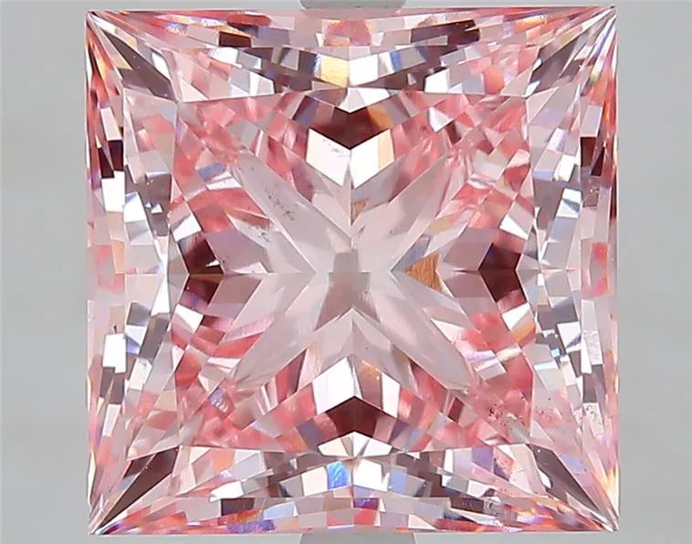 6.50ct Princess Lab Grown Diamond (Colour Fancy Intense Pink, Clarity VS2, IGI Certified)