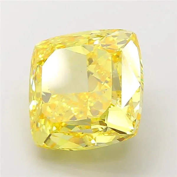 6.56ct Cushion modified Lab Grown Diamond (Colour Fancy Vivid Yellow, Clarity VS1, IGI Certified)