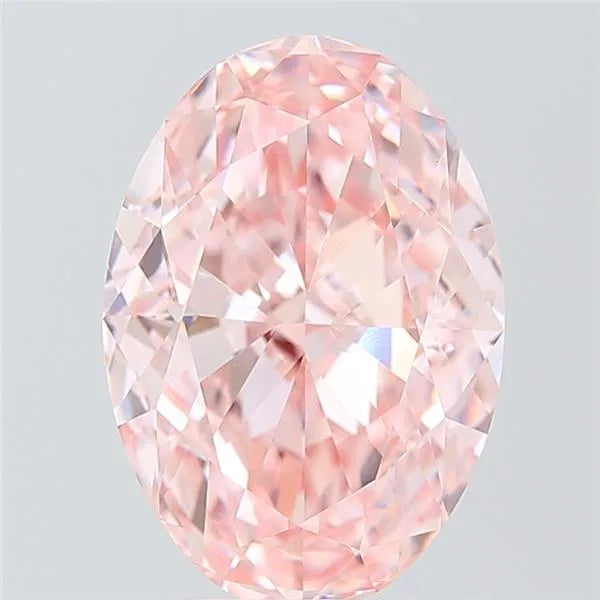 6.63ct Oval Lab Grown Diamond (Colour Fancy Vivid Pink, Clarity VVS2, IGI Certified)
