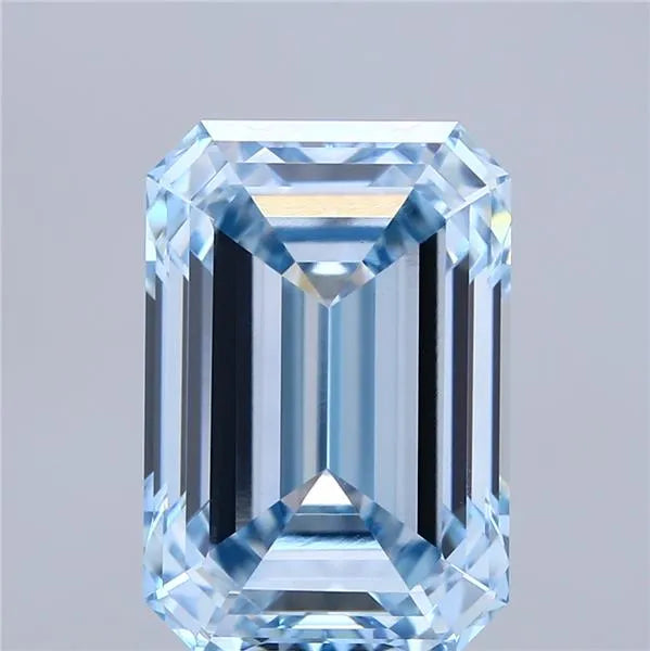 6.87ct Emerald Lab Grown Diamond (Colour Fancy Blue, Clarity VVS2, IGI Certified)