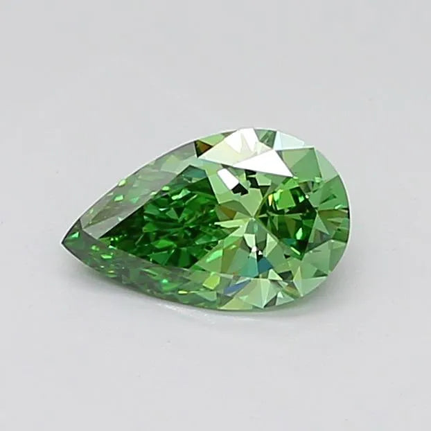 1.01ct Pear Lab Grown Diamond (Colour Fancy Vivid Green, Clarity VS1, IGI Certified)