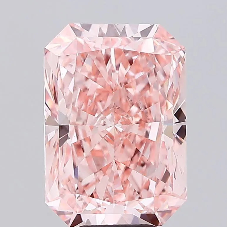 7.00ct Radiant Lab Grown Diamond (Colour Fancy Vivid Pink, Clarity VS2, IGI Certified)