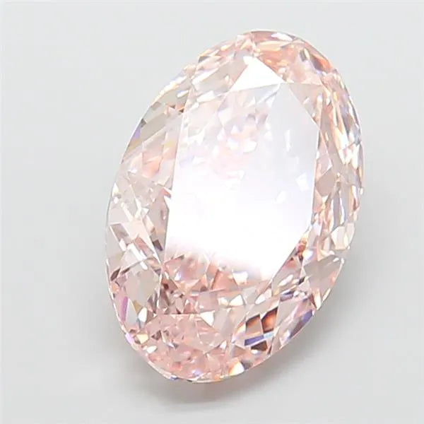 7.02ct Oval Lab Grown Diamond (Colour Fancy Light Brown Pink, Clarity VS1, IGI Certified)