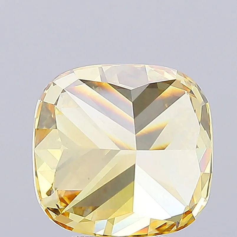 7.03ct Cushion modified Lab Grown Diamond (Colour Fancy Yellow, Clarity VS2, IGI Certified)