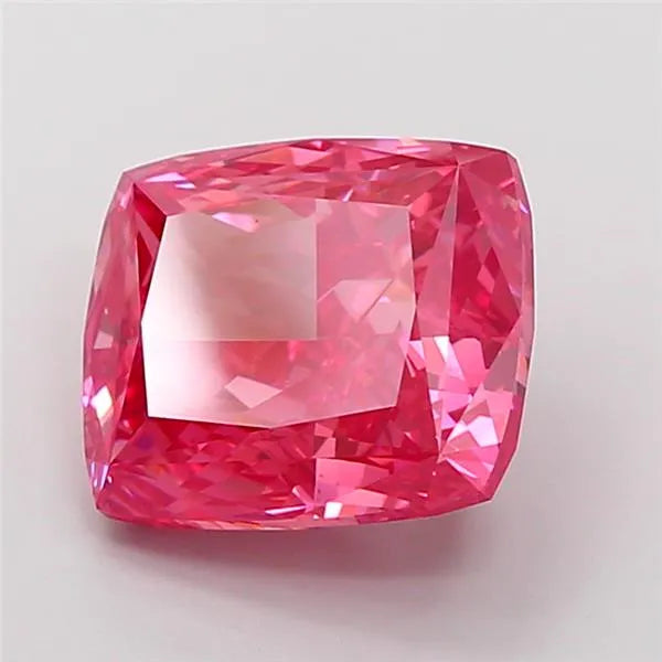 7.04ct Cushion modified Lab Grown Diamond (Colour Fancy Vivid Pink, Clarity VS1, IGI Certified)