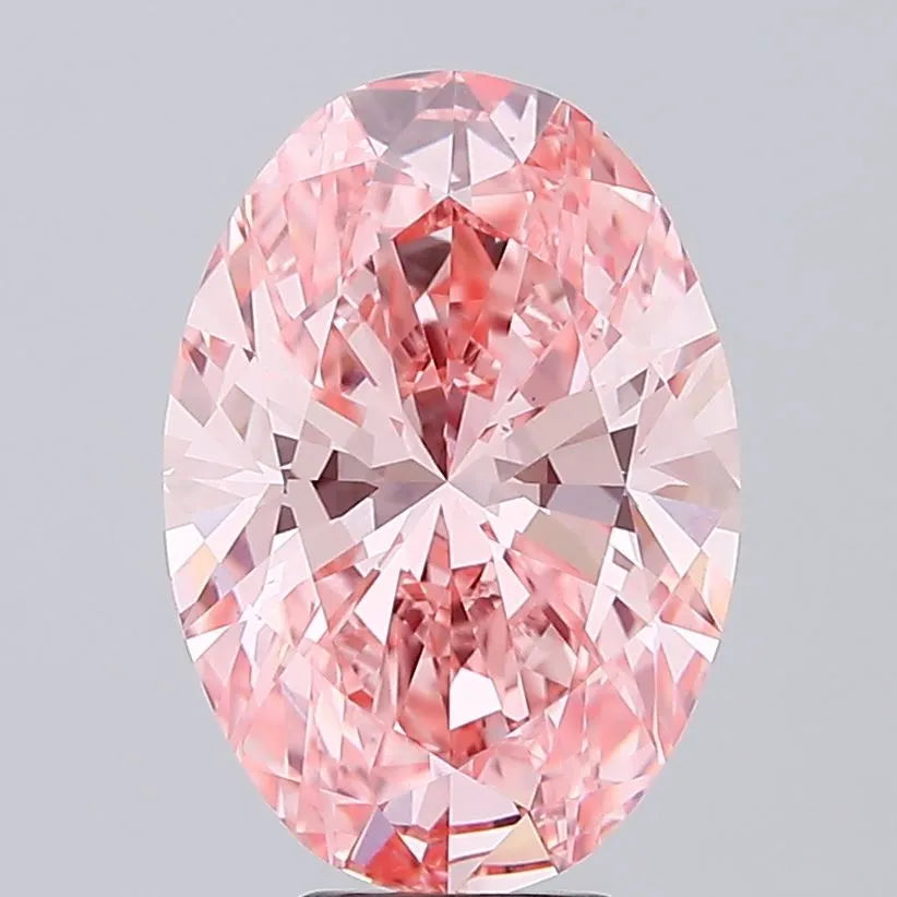 7.04ct Oval Lab Grown Diamond (Colour Fancy Vivid Pink, Clarity VS1, IGI Certified)