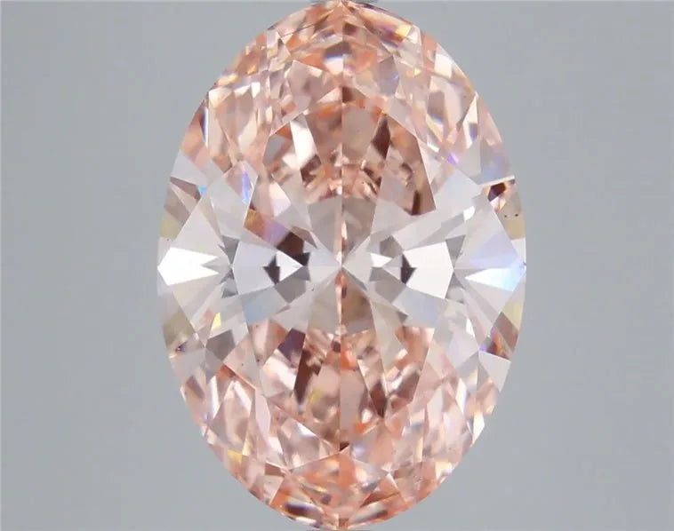 7.04ct Oval Lab Grown Diamond (Colour Fancy Vivid Pink, Clarity VS2, IGI Certified)