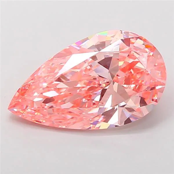 7.04ct Pear Lab Grown Diamond (Colour Fancy Vivid Pink, Clarity VVS2, IGI Certified)