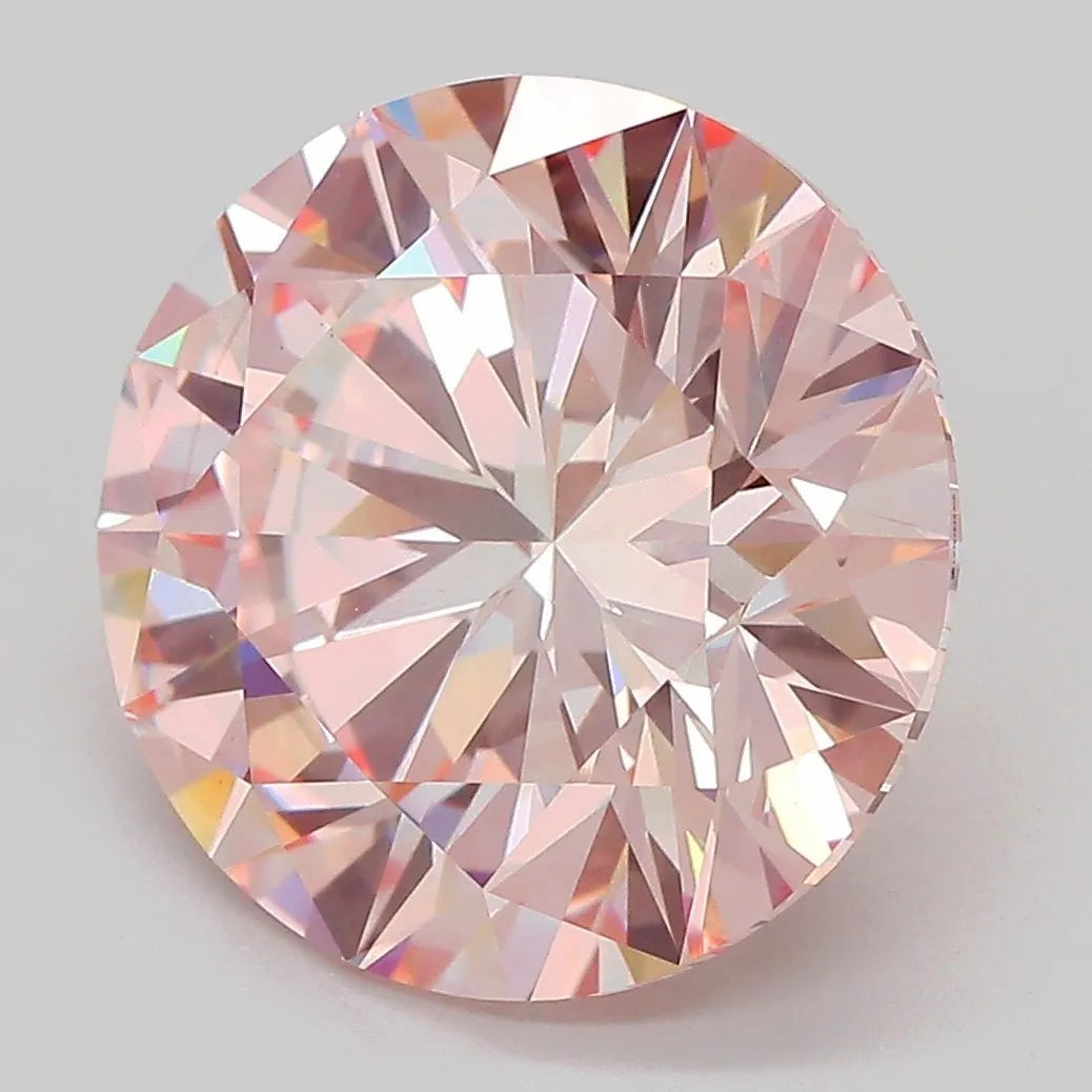 7.06ct Round Lab Grown Diamond (Colour Fancy Intense Pink, Clarity VS1, Cut ID, IGI Certified)
