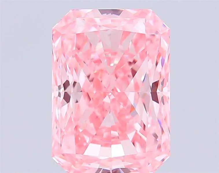 7.08ct Radiant Lab Grown Diamond (Colour Fancy Vivid Pink, Clarity VVS2, IGI Certified)