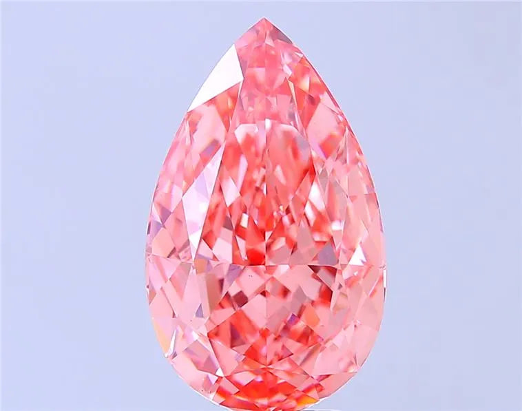 7.10ct Pear Lab Grown Diamond (Colour Fancy Vivid Pink, Clarity VS1, IGI Certified)