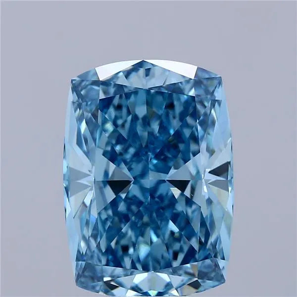 7.28ct Cushion modified Lab Grown Diamond (Colour Fancy Vivid Blue, Clarity VVS2, IGI Certified)